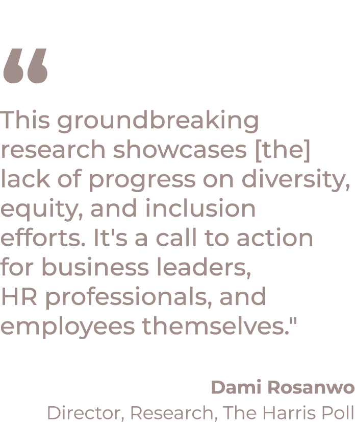   This groundbreaking research showcases  the  lack of progress on diversity, equity, and inclusion efforts  It's a c   