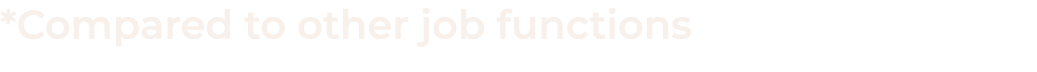 *Compared to other job functions