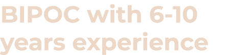 BIPOC with 6-10 years experience