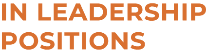 In leadership POSITIONS