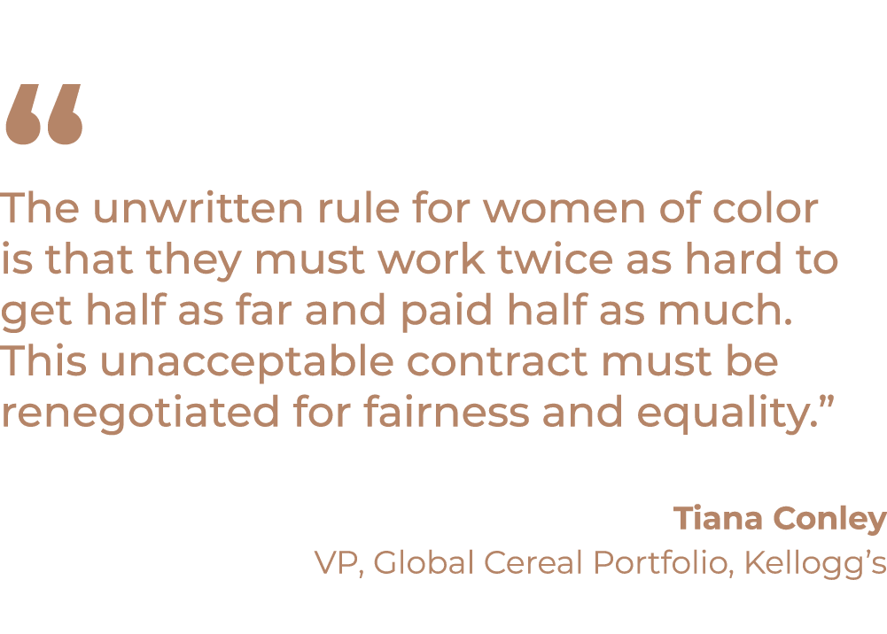   The unwritten rule for women of color is that they must work twice as hard to get half as far and paid half as much   