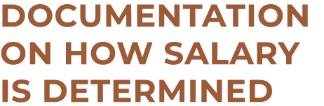 Documentation on how salary is determined